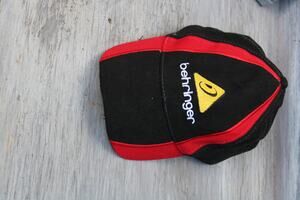 Behringer Audio Promo Hat Parts Express  Cap Embroider Black Red Strap back